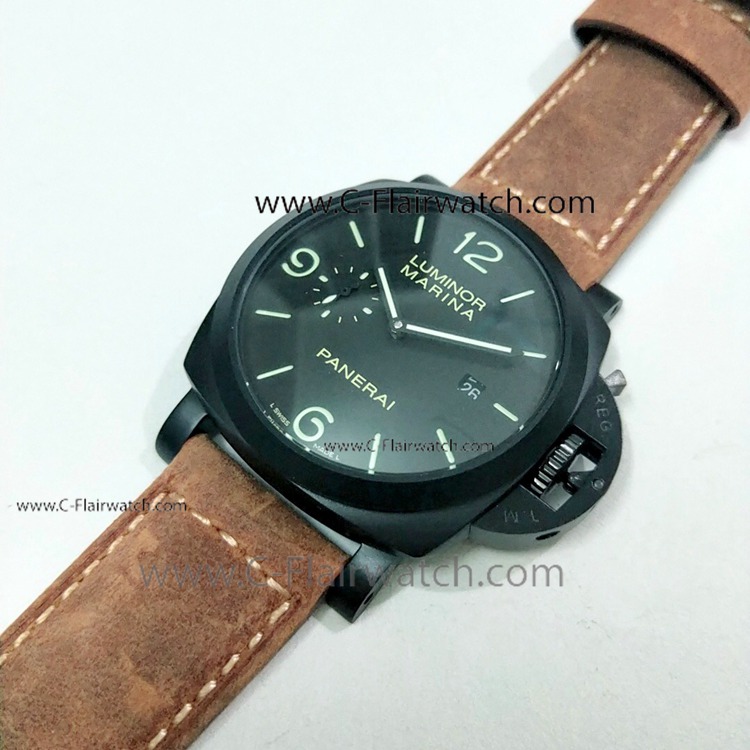 Copy Panerai PAM 312 Luminor Marina Black Steel Watch